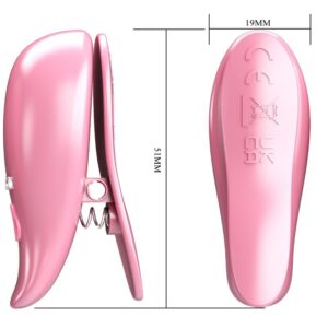 Fun Toys-Vibrierende Brustwarzen, Rosa-ABS, 10 Geschwindigkeiten · BDSM-Zubehör (Bild 3)