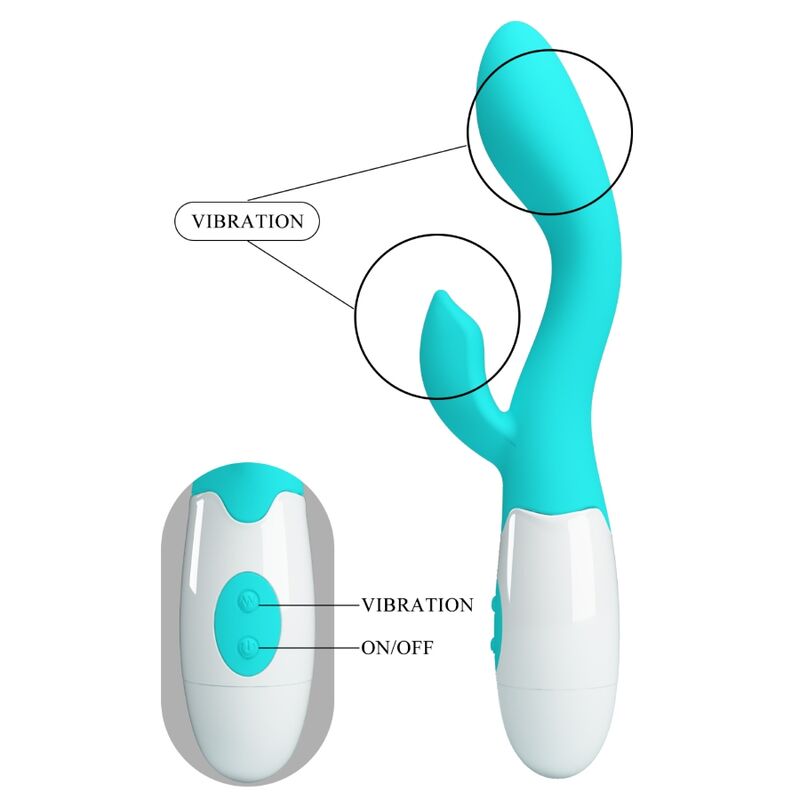 High Tech-Brighty G-Spot Vibrator Aqua Green-Silikon, 12 Geschwindigkeiten · Vibratoren (Bild 4)