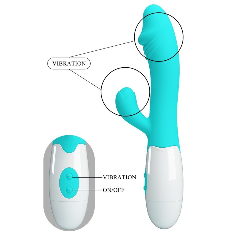 High Tech-Snappy G-Spot Vibrator Aqua Green-Silikon, 12 Geschwindigkeiten · Vibratoren (Bild 3)