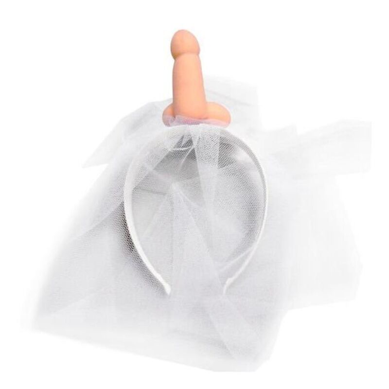 Diablo Picante-Weiß Brauthut mit Penis · Spiele & Geschenke