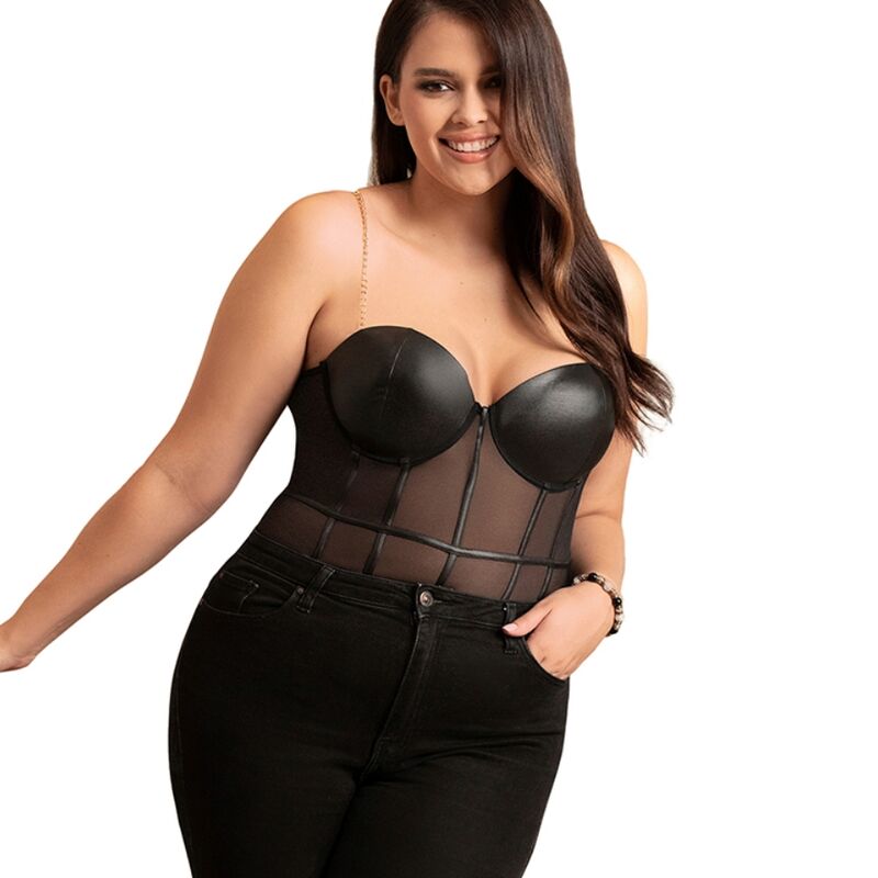 Subblime-Transparent-Körper mit Ketten und Metallträgern · Sexy Damen-Dessous (Bild 5)