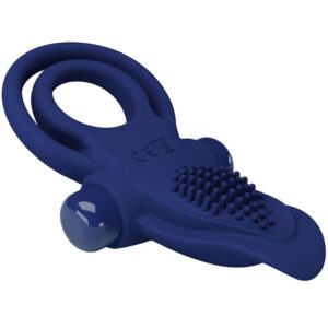 For Him-Bronson Penisring Double Vibration, Blau-Silikon · Sextoys (Bild 7)