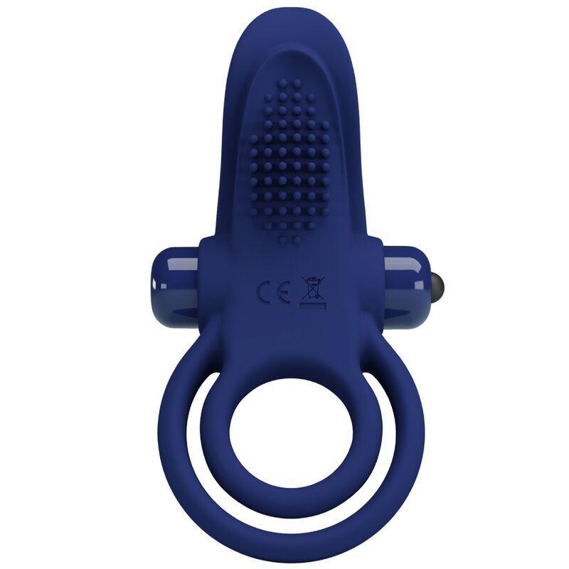 For Him-Bronson Penisring Double Vibration, Blau-Silikon · Sextoys (Bild 3)