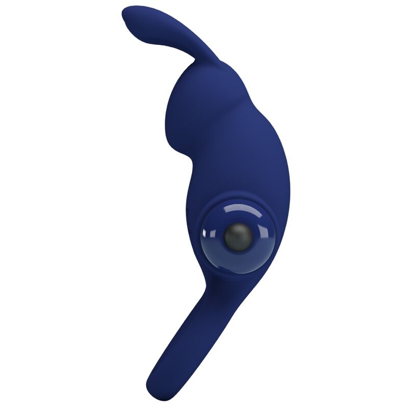 For Him-Rabbit Jiro Ring mit Vibration, Blau-Silikon, 10 Geschwindigkeiten · Sextoys (Bild 8)