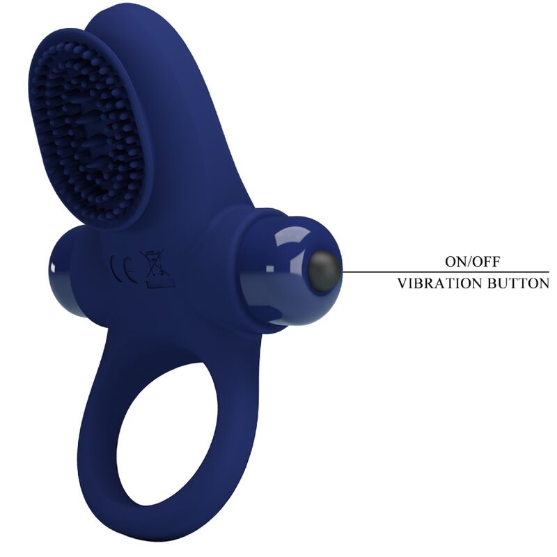 For Him-Ringbälle mit Blau-Silikon-Schwingung, 10 Geschwindigkeiten · Sextoys (Bild 8)