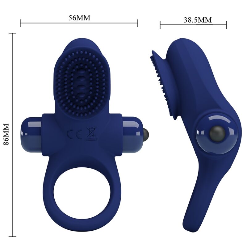 For Him-Ringbälle mit Blau-Silikon-Schwingung, 10 Geschwindigkeiten · Sextoys (Bild 7)