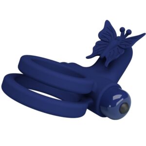 For Him-Doppelring Zwillinge mit Schwingungen und Stimulator Schmetterling · Sextoys (Bild 9)