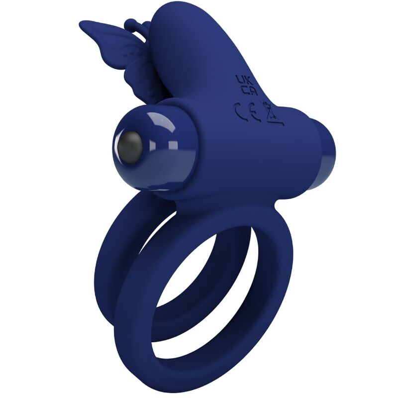 For Him-Doppelring Zwillinge mit Schwingungen und Stimulator Schmetterling · Sextoys (Bild 4)