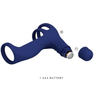 For Him-Elish Ring Vibrator mit Blau-Silikon-Erweiterung, 10 · Sextoys (Bild 8)