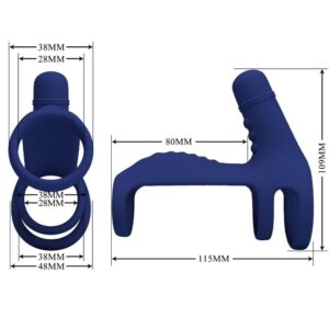 For Him-Elish Ring Vibrator mit Blau-Silikon-Erweiterung, 10 · Sextoys (Bild 6)