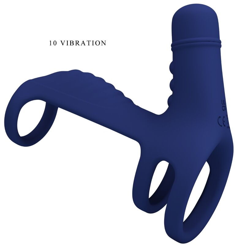 For Him-Elish Ring Vibrator mit Blau-Silikon-Erweiterung, 10 · Sextoys (Bild 5)