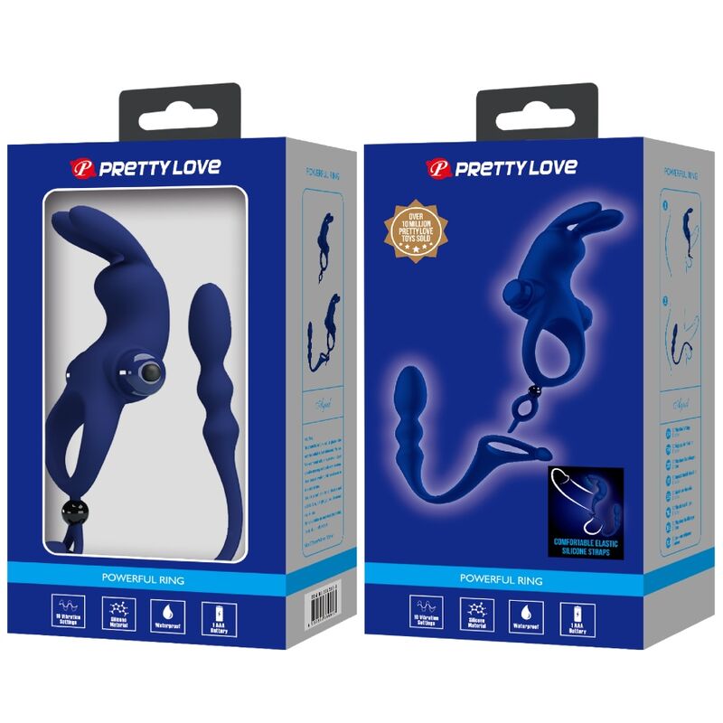 For Him-Pretty Love Ring Vibrator Kaninchen mit Stecker · Sextoys (Bild 2)