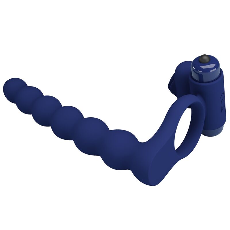 For Him-Ajmal Ring Vibrator mit Blau-Silikon-Stopfe, 10 Geschwindigkeiten · Sextoys (Bild 7)