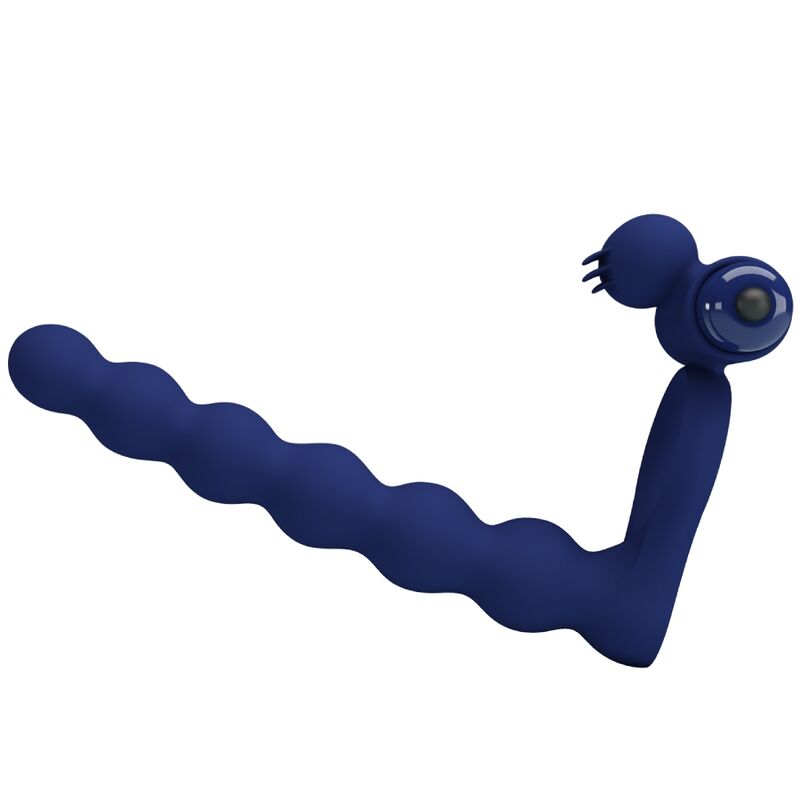 For Him-Ajmal Ring Vibrator mit Blau-Silikon-Stopfe, 10 Geschwindigkeiten · Sextoys (Bild 3)