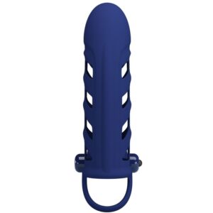 For Him-Altaf Vibrator Ring mit Silikon Penishülle, Blau-10 · Sextoys (Bild 3)