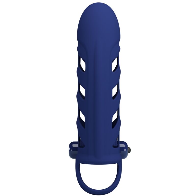 For Him-Altaf Vibrator Ring mit Silikon Penishülle, Blau-10 · Sextoys (Bild 3)