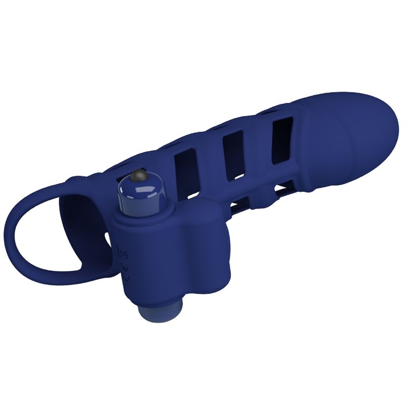 For Him-Altaf Vibrator Ring mit Silikon Penishülle, Blau-10 · Sextoys (Bild 9)