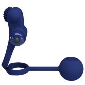 For Him-Doppel-Remington Vibrationsring mit Verschluss, Blau-Silikon · Sextoys (Bild 10)