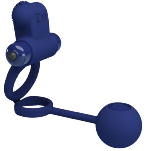 For Him-Doppel-Remington Vibrationsring mit Verschluss, Blau-Silikon · Sextoys (Bild 6)