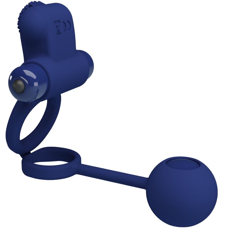 For Him-Doppel-Remington Vibrationsring mit Verschluss, Blau-Silikon · Sextoys (Bild 6)