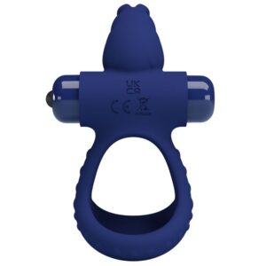 For Him-Luchito Vibrationsring Double Rabbit Blau-Silikon, 10 · Sextoys (Bild 8)