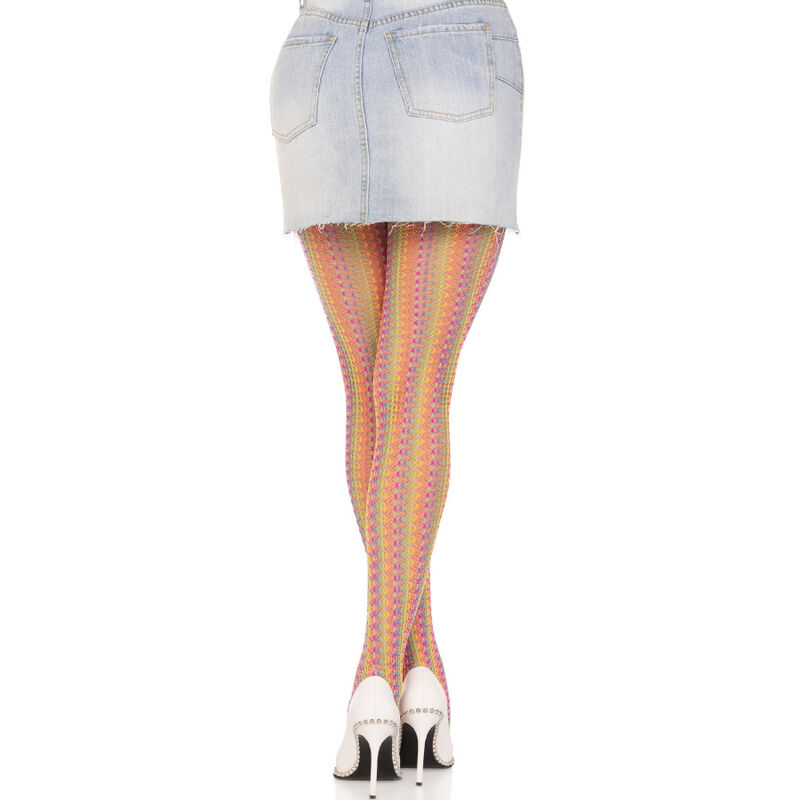 Leg Avenue Hosiery-Multicolor Crochet Strümpfe · Sexy Damen-Dessous (Bild 4)