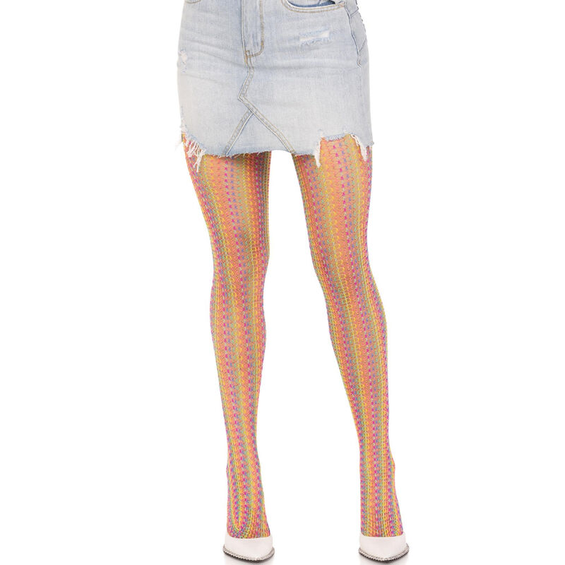 Leg Avenue Hosiery-Mehrfarbige Häkelstrümpfe