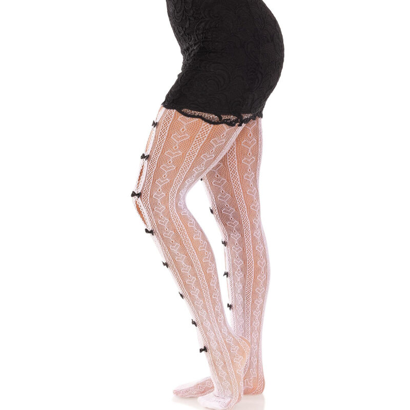 Leg Avenue-Strümpfe mit Decoupage in Form von Herz und Fonds · Sexy Damen-Dessous (Bild 3)