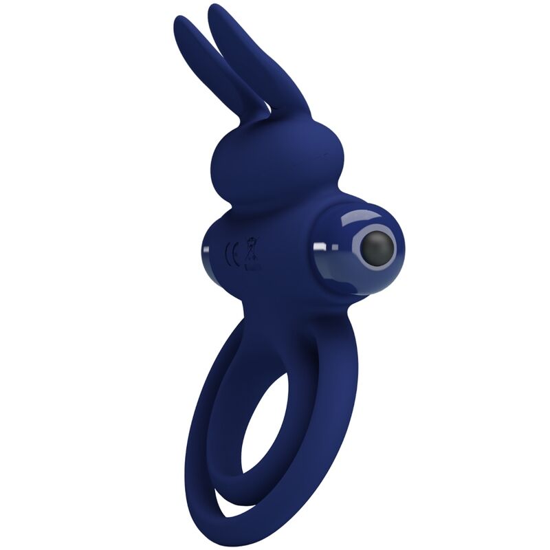 For Him-Darey Vibrationsring Double Kaninchen, Blau-Silikon, 10 · Sextoys (Bild 8)