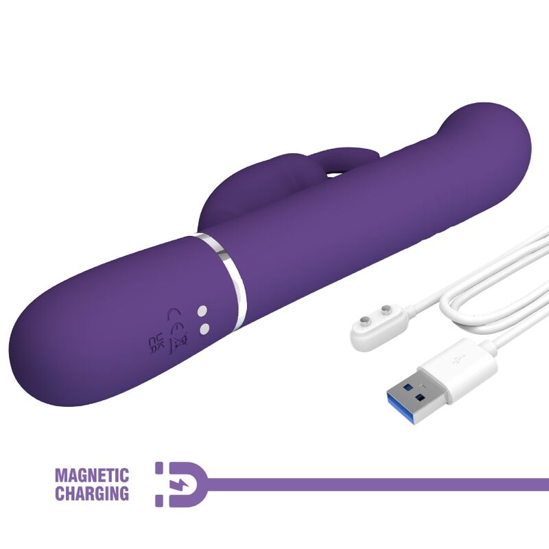 High Tech-Coda Rabbit Vibrator 4 in 1 Purple-Silikon, 7 Geschwindigkeiten · Vibratoren (Bild 8)