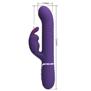 High Tech-Coda Rabbit Vibrator 4 in 1 Purple-Silikon, 7 Geschwindigkeiten · Vibratoren (Bild 6)