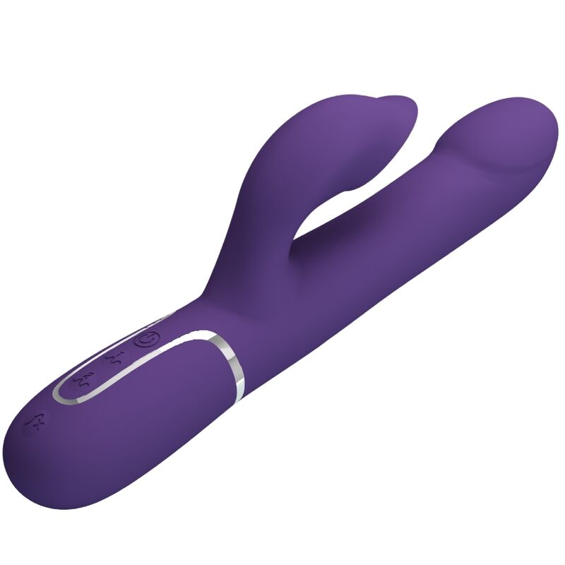 High Tech-Zalin Rabbit Vibrator Pearls 4 in 1 Lila-Silikon, 7 · Vibratoren