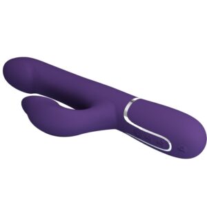 High Tech-Zalin Rabbit Vibrator Pearls 4 in 1 Lila-Silikon, 7 · Vibratoren (Bild 4)