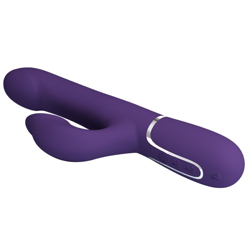 High Tech-Zalin Rabbit Vibrator Pearls 4 in 1 Lila-Silikon, 7 · Vibratoren (Bild 4)