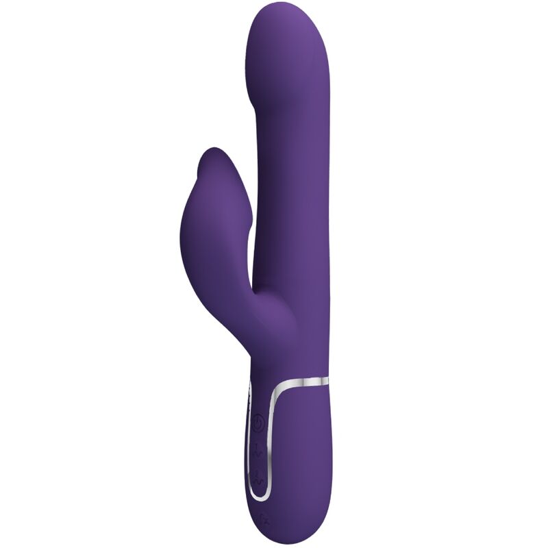 High Tech-Zalin Rabbit Vibrator Pearls 4 in 1 Lila-Silikon, 7 · Vibratoren (Bild 10)