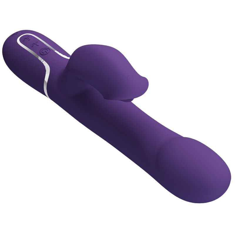 High Tech-Zalin Rabbit Vibrator Pearls 4 in 1 Lila-Silikon, 7 · Vibratoren (Bild 2)