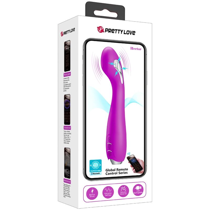 App Series-Hector Elektroshock Vibrator Free App Lila-Silikon · Vibratoren (Bild 5)