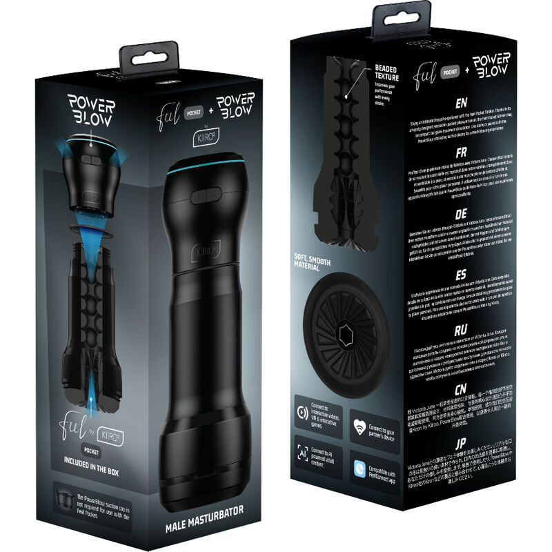 Kiiroo-Feel Pocket Masturbator Männlich + Powerblow-Silikon, App · Sextoys (Bild 4)