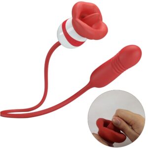 Fun Toys-Ashlynn Masturbator Oral Rot-Silikon, 5 Geschwindigkeiten · Vibratoren (Bild 6)