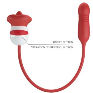 Fun Toys-Ashlynn Masturbator Oral Rot-Silikon, 5 Geschwindigkeiten · Vibratoren (Bild 4)