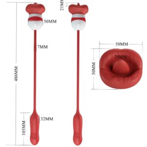 Fun Toys-Ashlynn Masturbator Oral Rot-Silikon, 5 Geschwindigkeiten · Vibratoren (Bild 5)