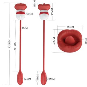 Fun Toys-Alyah Masturbator oral Rot-Silikon, 5 Geschwindigkeiten · Vibratoren (Bild 5)