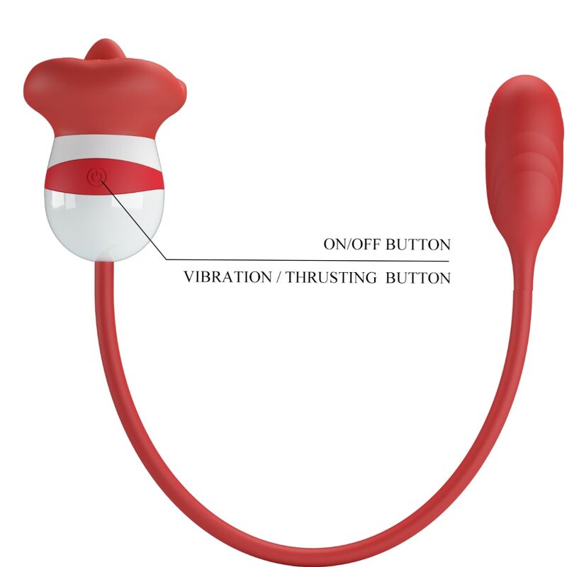 Fun Toys-Alyah Masturbator oral Rot-Silikon, 5 Geschwindigkeiten · Vibratoren