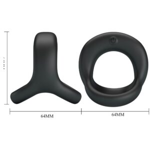 For Him-Elliott Ring Vibrator Schwarz-Silikon, 10 Geschwindigkeiten · Sextoys (Bild 8)