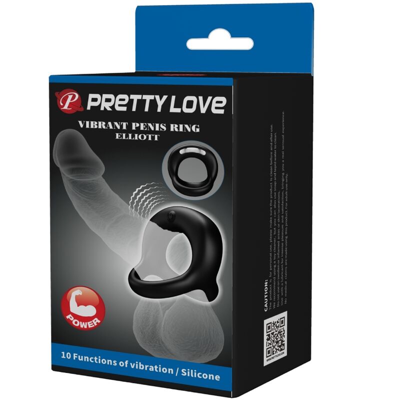 For Him-Elliott Ring Vibrator Schwarz-Silikon, 10 Geschwindigkeiten · Sextoys (Bild 7)