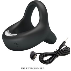 For Him-Elliott Ring Vibrator Schwarz-Silikon, 10 Geschwindigkeiten · Sextoys (Bild 6)