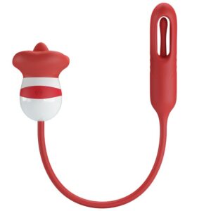 Romance-Alyss Masturbator oral Rot-Silikon, 5 Geschwindigkeiten · Vibratoren