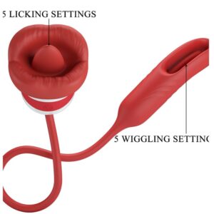 Romance-Alyss Masturbator oral Rot-Silikon, 5 Geschwindigkeiten · Vibratoren (Bild 8)