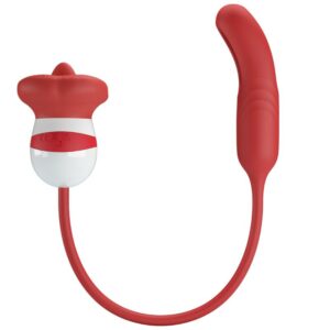 Romance-Alyss Masturbator oral Rot-Silikon, 5 Geschwindigkeiten · Vibratoren (Bild 4)