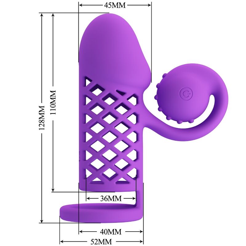Romance-Harden Purple Penishülle Expandiert mit 10 Funktionen · Sextoys (Bild 6)